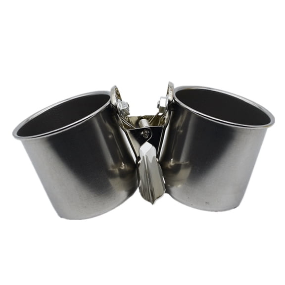 Stainless Steel Hanging Cage Birds Dish Parrot Food Drinking Anti Turnover Bowl Parrot Cups Bowls Container Supplies