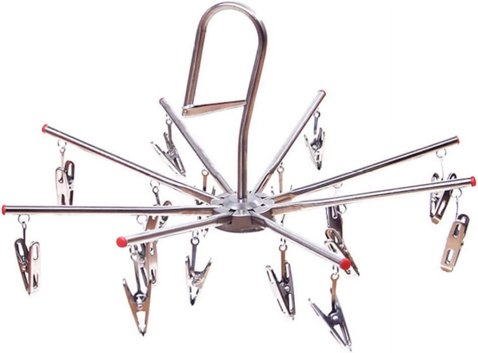 Stainless Steel Hanging Drying Rack Laundry Drip Hanger with 16 Clips