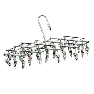 20 Pegs Laundry Clothes Hanging Rack for Drying Clothing Socks