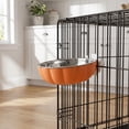 thumbnail image 1 of Stainless Steel Hanging Pet Bowl for Crate, Adjustable Hook-On Food and Water Feeder for Dogs Cats, Removable Easy-Clean Cage Bowl with Spatter-Resistant Rim, 1 of 5