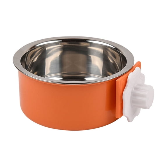 Stainless Steel Hanging Pet Bowl - Food and Water Bowl for Dog Crates and Cages
