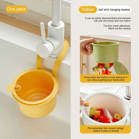 Stainless Steel Hanging Sink Basket for Kitchen Food Scrap and Fruit Washing