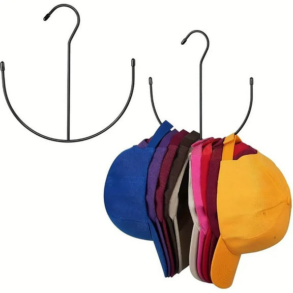 Stainless Steel Hat Rack Organizer | Multifunctional Vertical Hanging Storage for Hats Scarves Bags | Rust-Proof, Heavy-Duty, Tool-Free Install | Modern Minimalist | 1 Pack