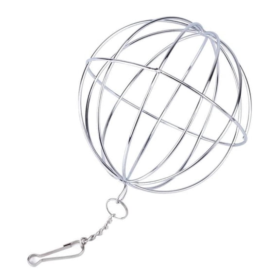 Stainless Steel Hay Manger and Food Dispenser Ball, Interactive Feeder Rack for Rabbits, Guinea Pigs, and Chinchillas