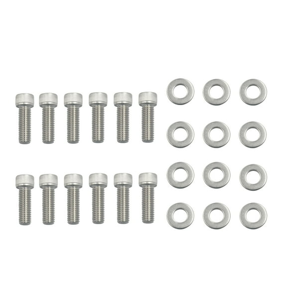 Stainless Steel Header Bolt Kit - Small Block Chevy 283 327 350 383 400 TPI - Replacement Bolts for SBC Headers