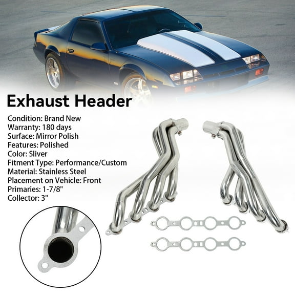 Stainless Steel Headers LS Swap Fit for Camaro Firebird 82-92 Third Gen F-Body