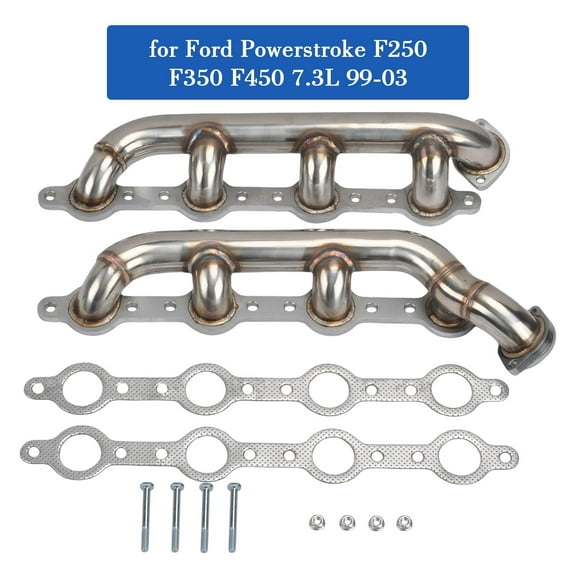 Stainless Steel Headers Manifolds for 99-03 Ford Powerstroke F250 F350 F450 7.3L
