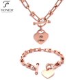 thumbnail image 1 of Tioneer Stainless Steel Heart Charm Bracelet / Necklace Oval Links or Hardware Link, 1 of 2