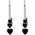 thumbnail image 1 of Stainless Steel Heart Charms Long Tassel Style Dangle Drop Earrings, 1 of 6