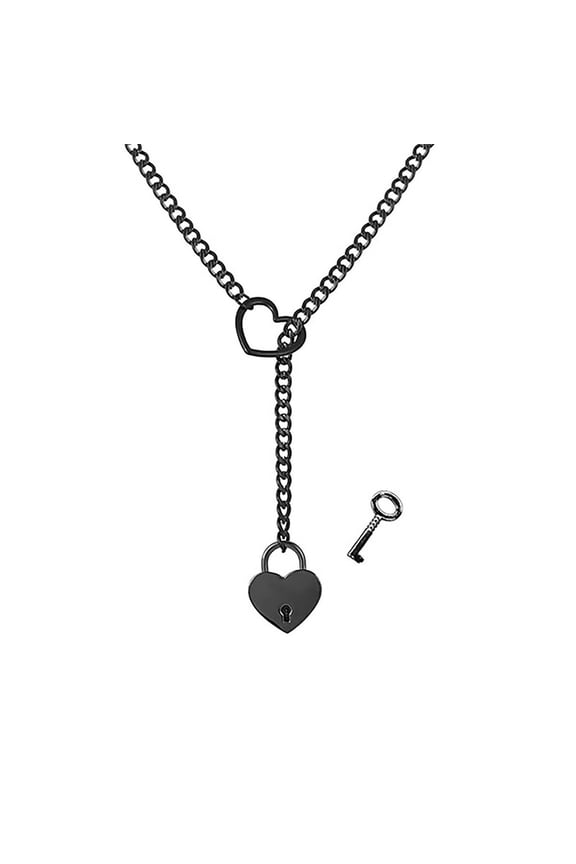 Stainless Steel Heart Lock Love Necklace, Romantic Symbolic Adjustable Design, Exquisite Tarnish Resistant Craftsmanship, Versatile Jewelry For Valentine Anniversary Daily Wear Gifts