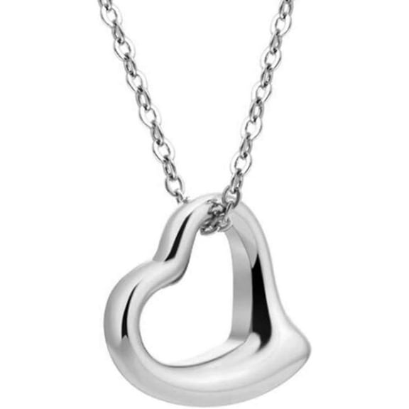 Stainless Steel Heart Shaped Charm Wedding Cocktail Party Statement Collar Necklace