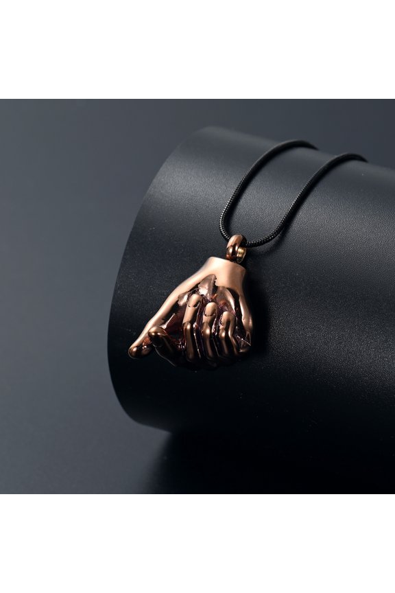 Stainless Steel Heart Shaped Fist Cremation Urn Pendant Memory Necklace for Cremation Ashes Memorial Jewelry