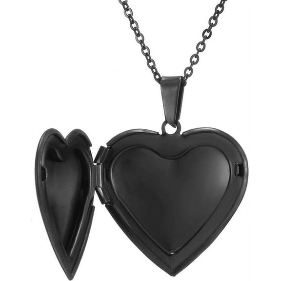 Stainless Steel Heart Shaped Locket Style Statement Party Wedding Promise Anniversary Pendant Necklace