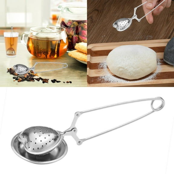 Stainless Steel Heart Shaped Tea Infuser for Loose Leaf Blends Fine Mesh Diffuser Kitchen Baking Accessory