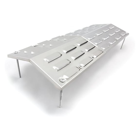 Stainless Steel Heat Plate Replacement - Universal Grill Heat Diffuser, 8.5" x 19.5-29", Durable BBQ Burner Cover for Even Heat Distribution
