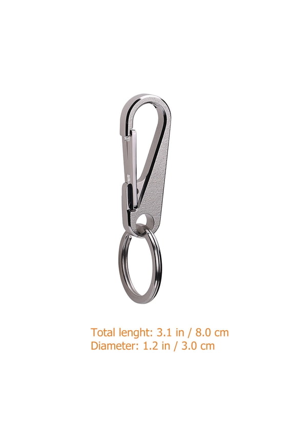 Stainless Steel Heavy Duty Car KeyChain Car Key Clip with Belt Hook Home Office Keychain with Ring for Men and