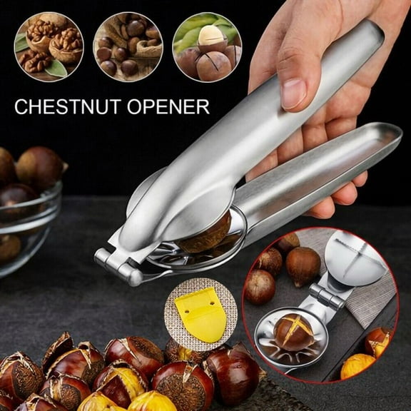 Stainless Steel Heavy Duty Chestnut Clip Opener Nut Cracker Sheller Opening Tool