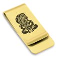 thumbnail image 1 of Stainless Steel Hei Tiki Maori Symbol Classic Slim Money Clip Credit Card Holder, 1 of 1