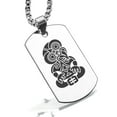 thumbnail image 1 of Stainless Steel Hei Tiki Maori Symbol Dog Tag Pendant Necklace, 1 of 3