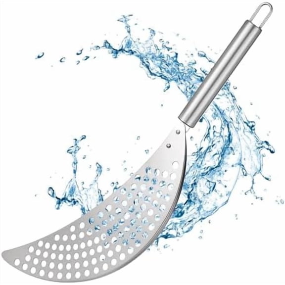 Stainless Steel Held Pot Strainer, Pasta Strainer with handle Silver Durable Insert Drainer for Spaghetti Fry Noodles Fruit Vegetable Kitchen Pots Pans(14.172.55inch)$$Home Decor, Kitchen, & Other