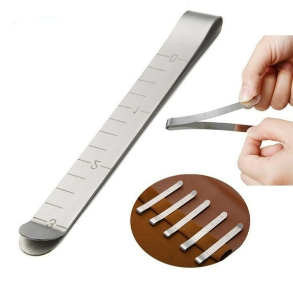 Stainless Steel Hemming Clips With Measurement Ruler for Quilting, Clothing, Curtains, Pants, and Hand Sewing