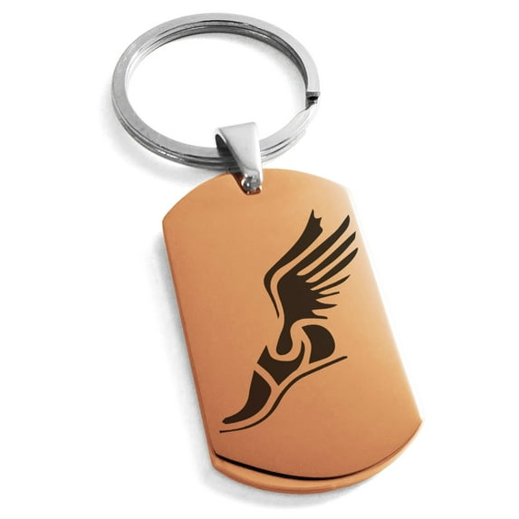 Tioneer Stainless Steel Engraved Dog Tag Celtic Keychain Keyring