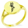 thumbnail image 1 of Tioneer Stainless Steel Oval Top Polished Statement Signet Ring, 1 of 1
