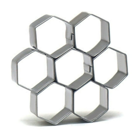 Stainless Steel Hexagon Cookie Cutter Baking Mold Mini Shape Tool, Easy Release Sharp Edge Durable Design, For Home Baking Cookies Pastry Decoration Kitchen DIY Dessert Making Party Use