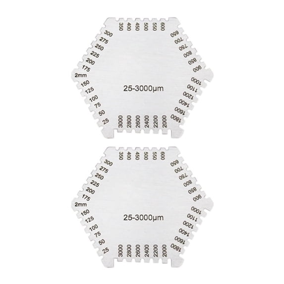 Stainless Steel Hexagonal Wet Film Comb Paint Coating Thickness Gauge (Thickness 1mm)