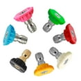 thumbnail image 1 of Stainless Steel High Pressure Washer Nozzle Set - 7 Color-Coded Nozzles for 4000 PSI, Multi-Degree Pressure Cleaning, 1 of 9