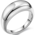 thumbnail image 1 of Stainless Steel Hight Polished Classic Plain Wedding Band Statement Ring, 1 of 3