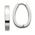 thumbnail image 1 of Stainless Steel Hinged Hoop Earrings 22x26mm Wide 4mm Thick Hoop Earring for Women, 1 of 2