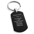 thumbnail image 1 of Tioneer Stainless Steel His Love Endures Forever Psalm 136:26 Dog Tag Keychain Keyring, 1 of 1