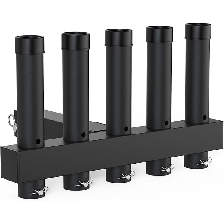 Stainless Steel Hitch Fishing Rod Holder, Hitch Mount Rod Holder, 5 Link  Tube for 2" Hitch Receivers with Quick Release Pin,Truck Adjustment Fishing  Rod Rack, Fishing Pole Holder-Black - Walmart.com