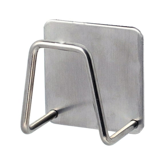 Stainless Steel Holder for Kitchen,Sink Holder with Suction Cups and Adhesive Hook , In-sink Sponge Holder, Wall Hanging Sink Organizer Rack - Sponge, Dish Cloth, Brush, Scrubber(Silver)