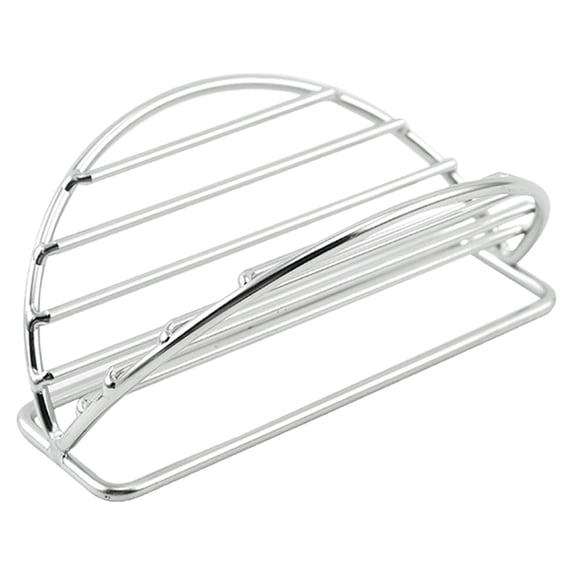 Stainless Steel Holder Stand for Hot Dogs & Sandwiches, Oimcto Non-Slip Rack for Kitchen, Restaurant, Camping & Home Use, Silver, Dishwasher Safe, 1 Grid Shelf
