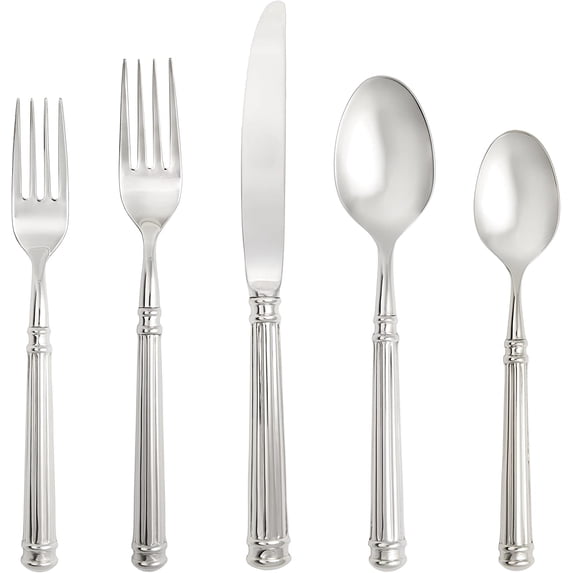 Stainless Steel Hollow Handle Flatware 5 Piece Place Setting, Service for 1