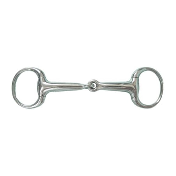 Stainless Steel Hollow Mouth Eggbutt Snaffle Bit - 5 in.