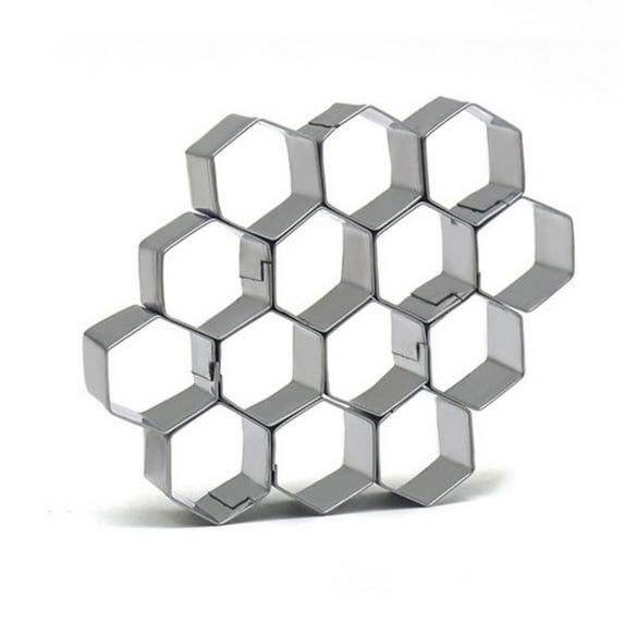 Stainless Steel Honeycomb Hexagon Cutter Mini Hexagonal Baking Tool for Cookies & Fondant Rust- Kitchen Gadget Easy to Clean Non-Stick Home Baking (1 Pack)