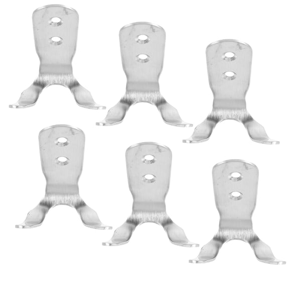 6pcs Stainless Steel Clothes Hooks for Home Silver Color with Good Bearing Capacity 0.5in Diameter