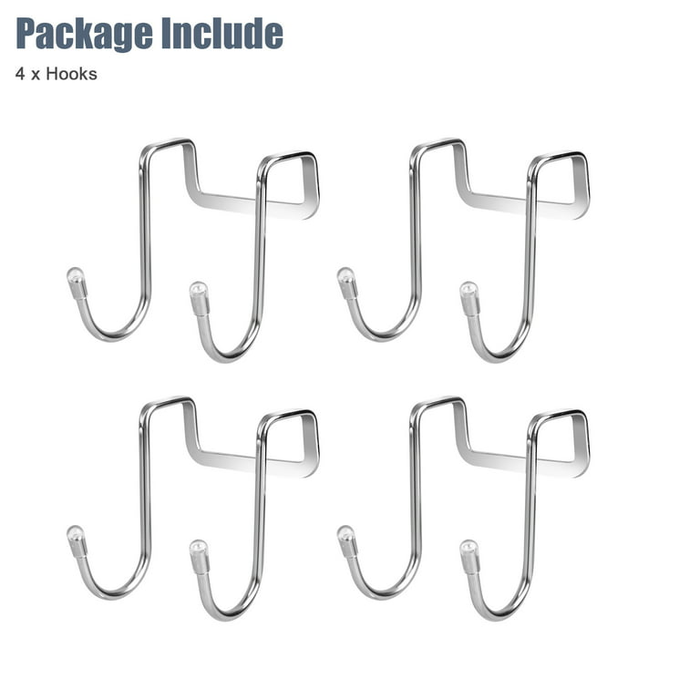 Stainless Steel Hook S-Shaped Hook Nail Free Hook for Kitchen 4pcs