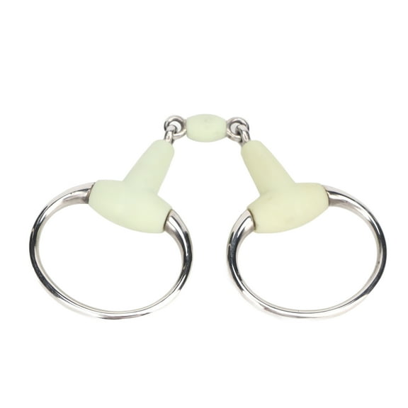 Stainless Steel Horse Bit Apple Flavor Rubber Wrapped Mouth Snaffle for Hours Training Racing
