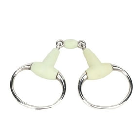 Stainless Steel Horse Bit Apple Flavor Rubber Wrapped Mouth Snaffle for Hours Training Racing