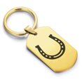 thumbnail image 1 of Stainless Steel Horseshoe Good Luck Charm Dog Tag Keychain Circle Ring, 1 of 2