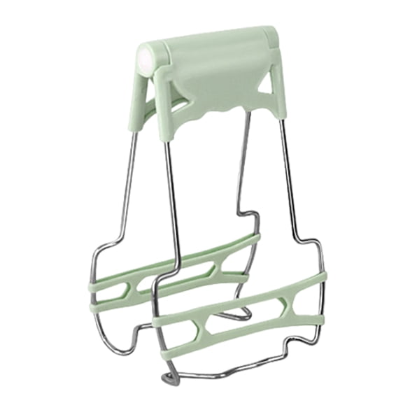 Stainless Steel Hot Bowl Clip, Foldable Microwave & Oven Dish Lifter, Anti-Scald Multifunctional Cooking Tool Green