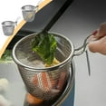 thumbnail image 1 of Stainless Steel Hot Pot Strainer Spoon | Mesh Frying Oil Filter Ladle | Multifunctional Leak-Proof Colander for Fondue, Spicy Broth, Deep Frying | 11x9.5x7.2cm, Silvery, Durable, Easy Clean, 1 of 9