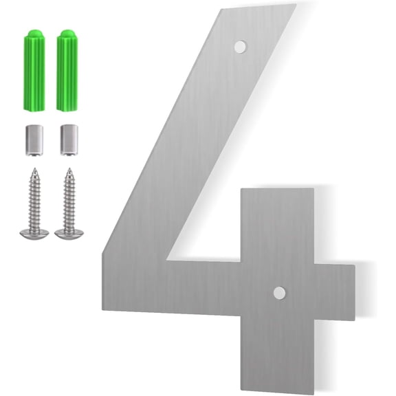 Stainless Steel House Number, Modern metal numbers, Metal Floating Door Number, Garden Gate, Mailbox, House Address Number.