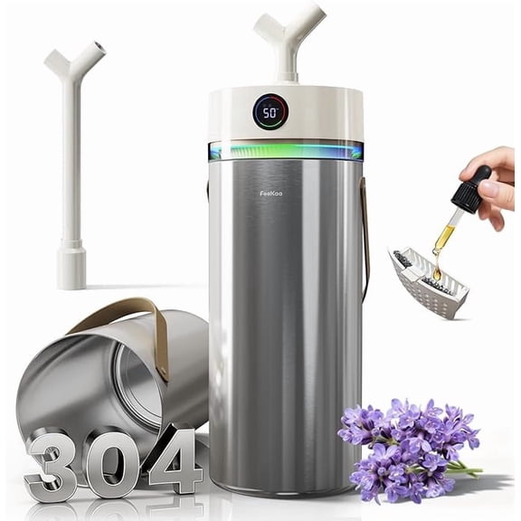 Stainless Steel Humidifier, 8L/2.1Gal Cool Mist Humidifiers for Room, Easy to Clean Humidifier Large Room with Diffuser, Humidifiers for Home Baby Kids Nursery Living Room Office Plant