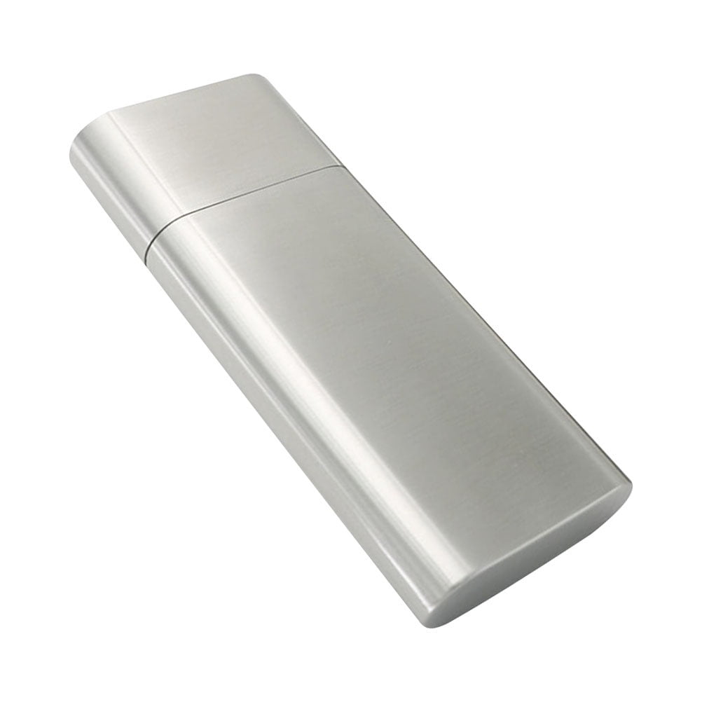 Stainless Steel Humidor Case Metal Container 5 Count Cigarette Holder Portable Travel