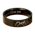 thumbnail image 1 of Stainless Steel I Love You Letter Rings Fashion Jewelry For Women And Men Silver Or Black Casual Wear Everyday, 1 of 4